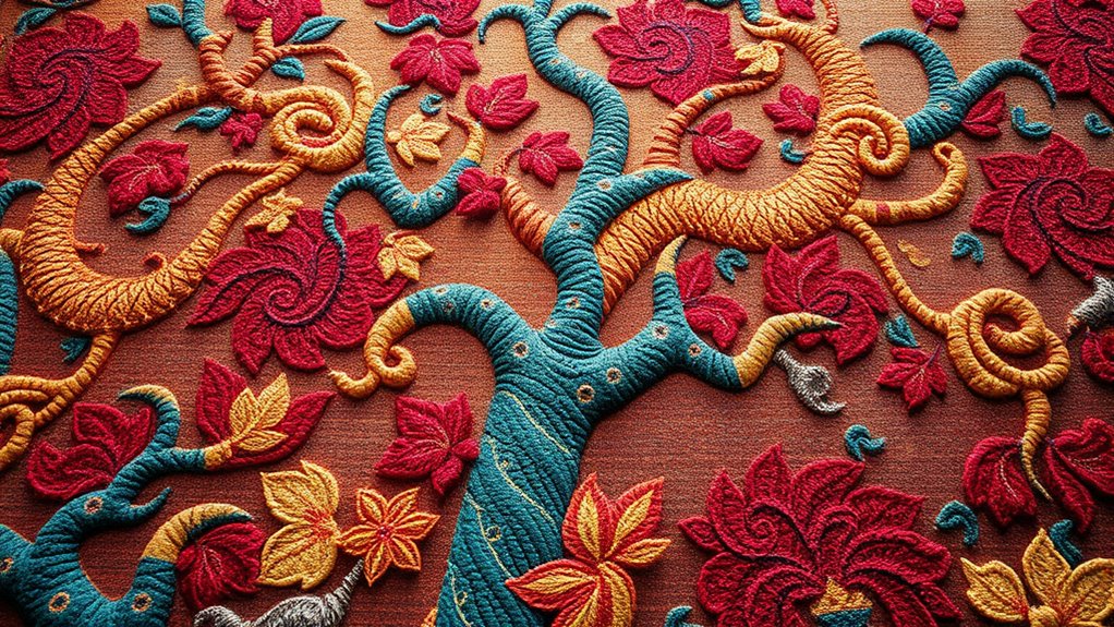 luxury artful silk carpets