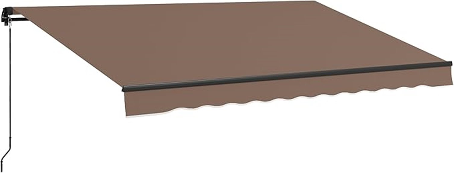 manual retractable patio awning