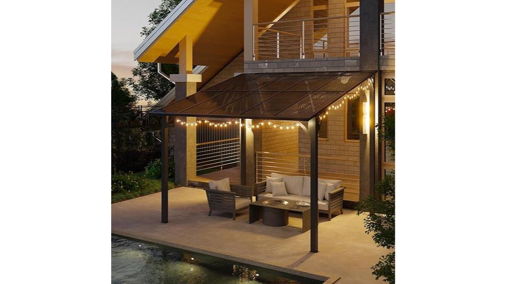 metal wall mounted gazebo