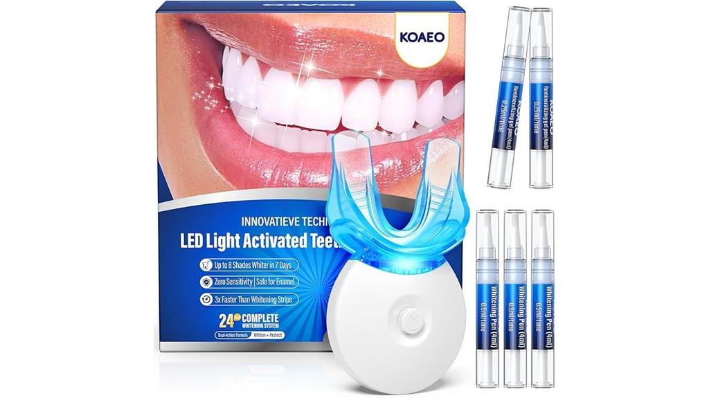 mint flavored led whitening kit