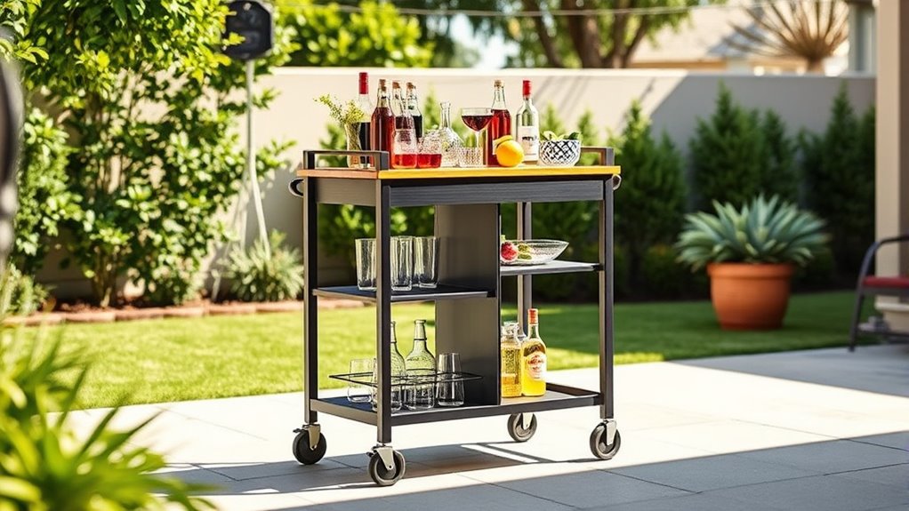 outdoor bar cart considerations