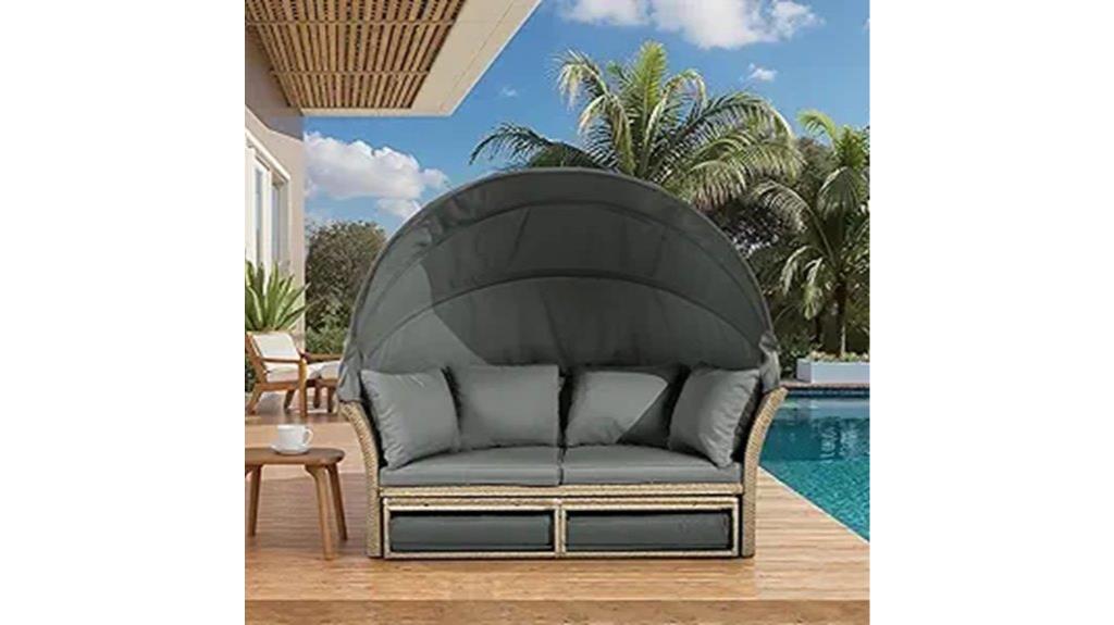 outdoor canopy daybed set