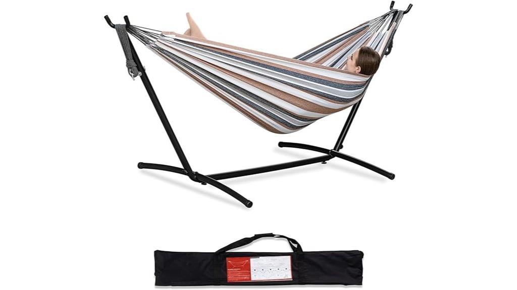 outdoor double hammock stand