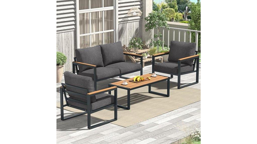 outdoor four piece patio set
