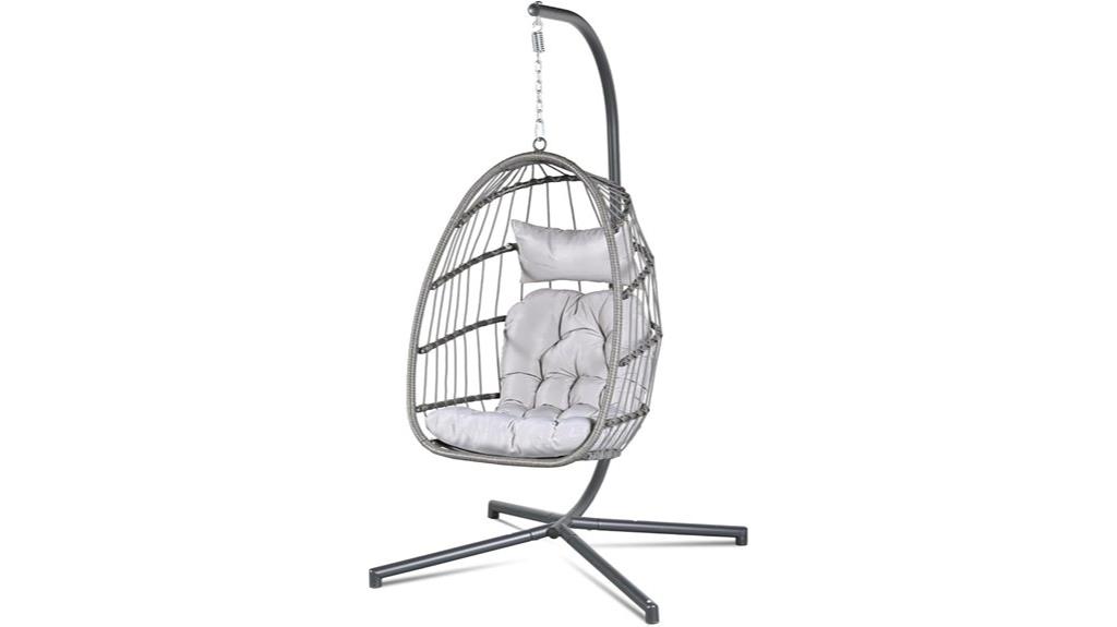 outdoor hanging egg chair