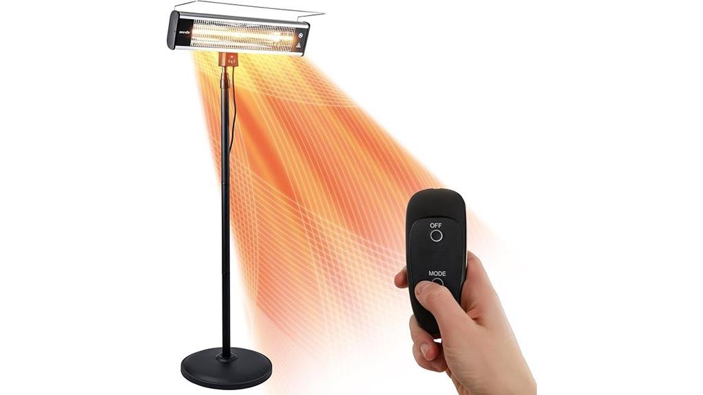 outdoor heating with remote