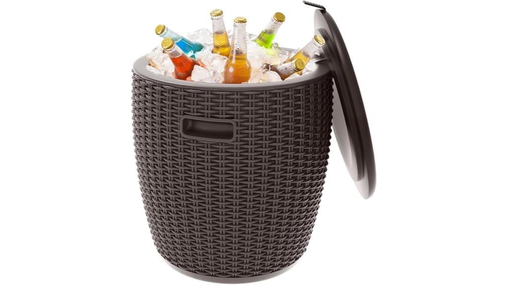 outdoor ice cooler table