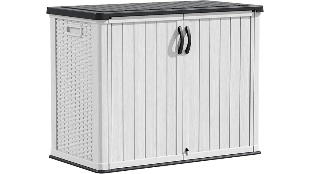 outdoor lockable storage cabinet