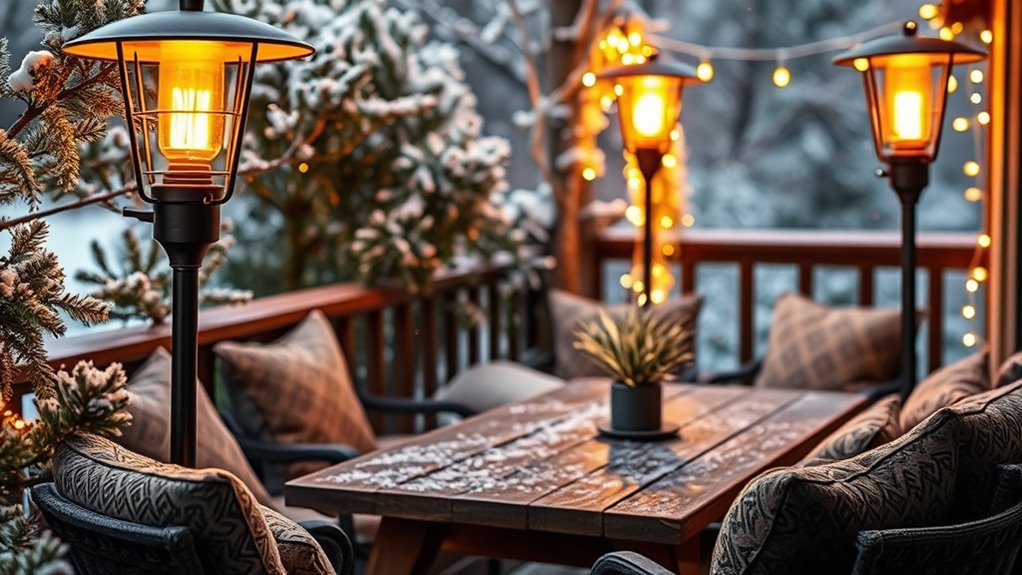 outdoor patio heat lamps