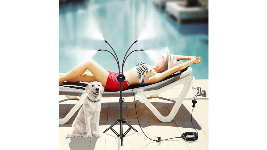 outdoor patio standing misters
