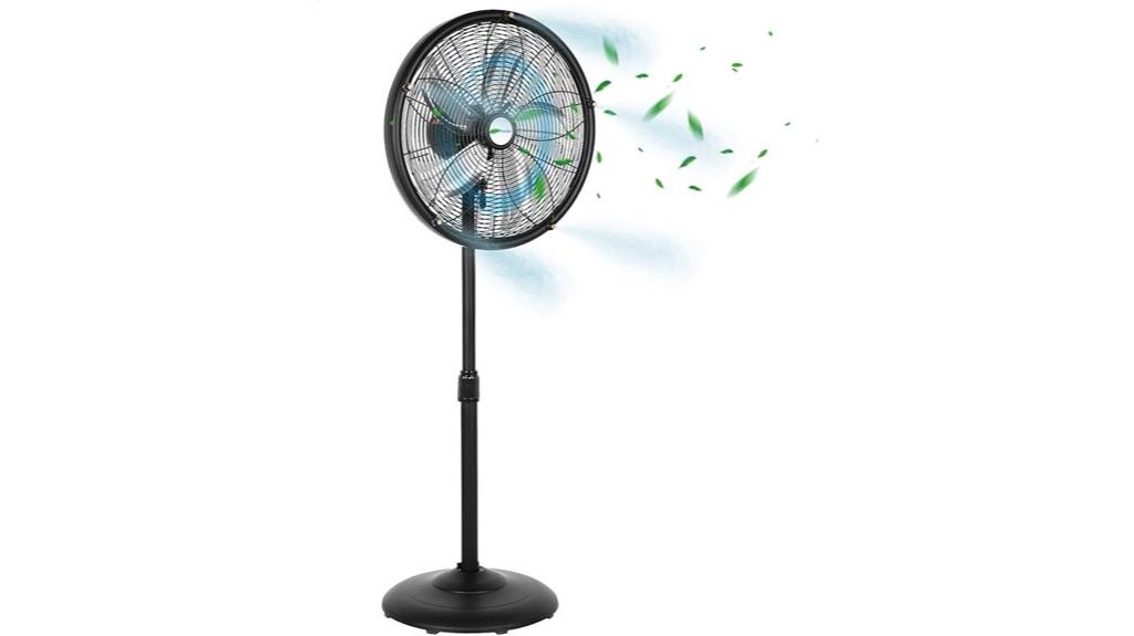 outdoor pedestal misting fan