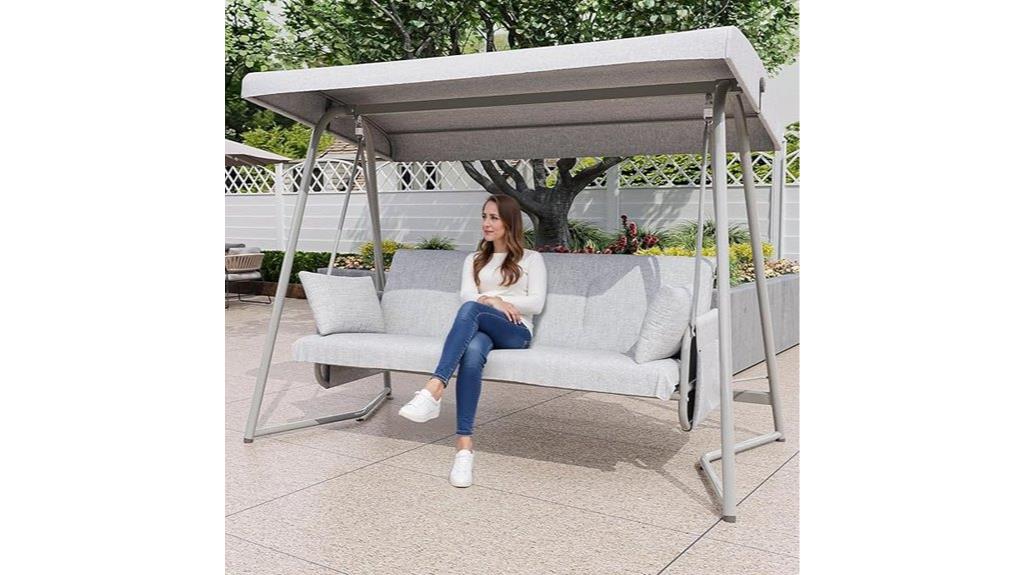outdoor porch swing canopy