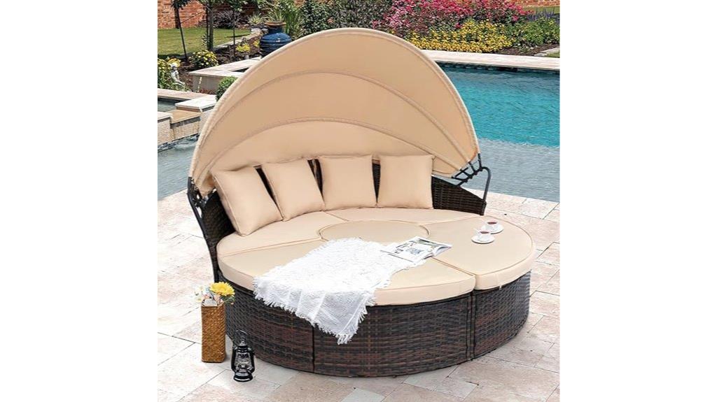 outdoor round patio daybed