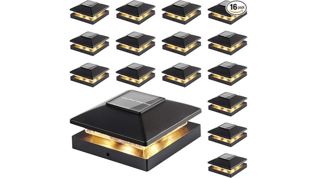 outdoor solar post caps