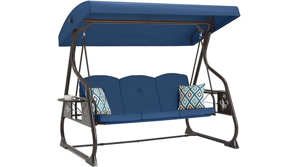 outdoor swing with canopy