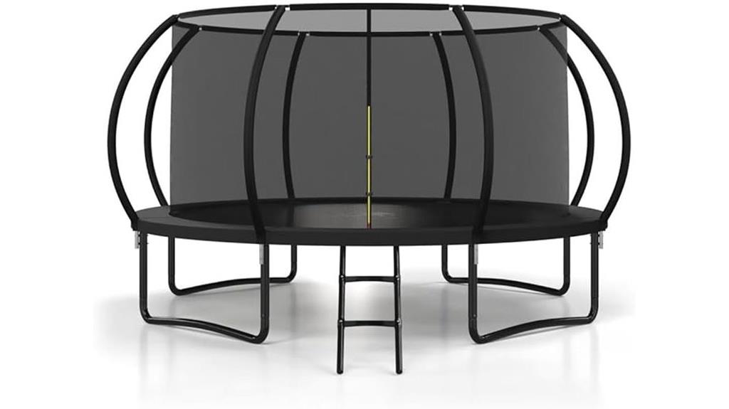 outdoor trampoline with safety net
