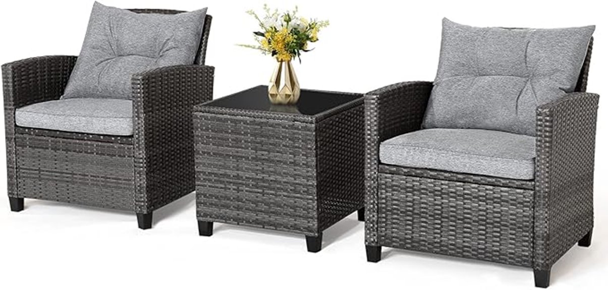 outdoor wicker patio set