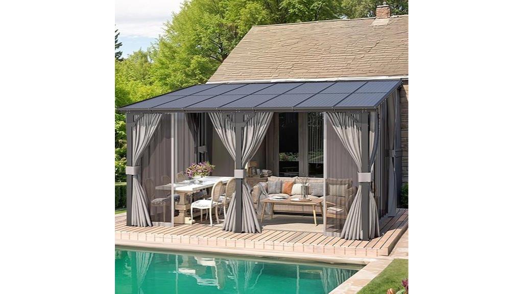 patio gazebo with curtains