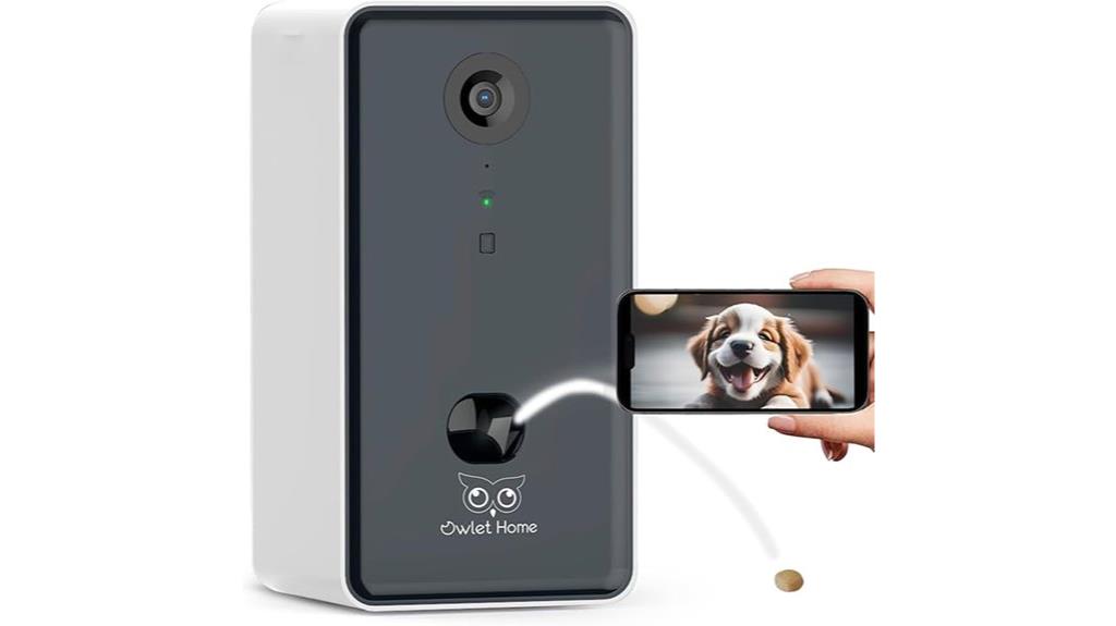 pet camera with dispenser