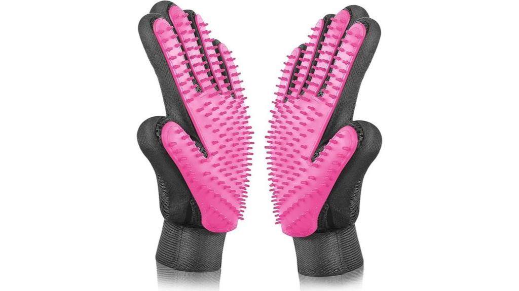 pet grooming glove with tips