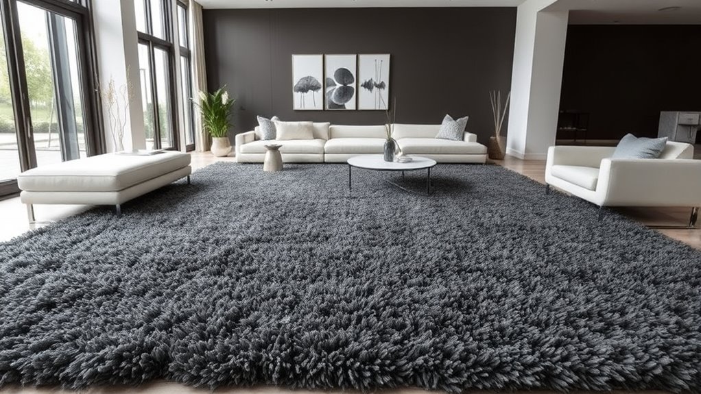 plush vibrant color rug