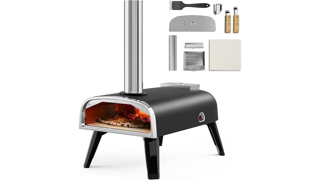 portable 12 inch stainless pizza oven