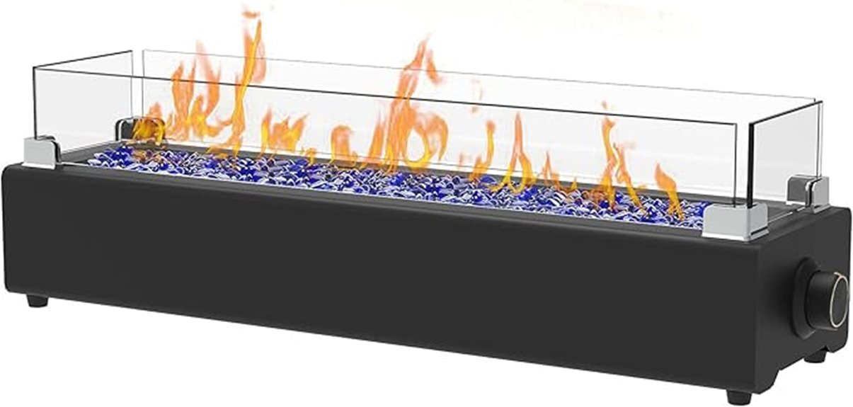 portable 28 inch propane fire pit