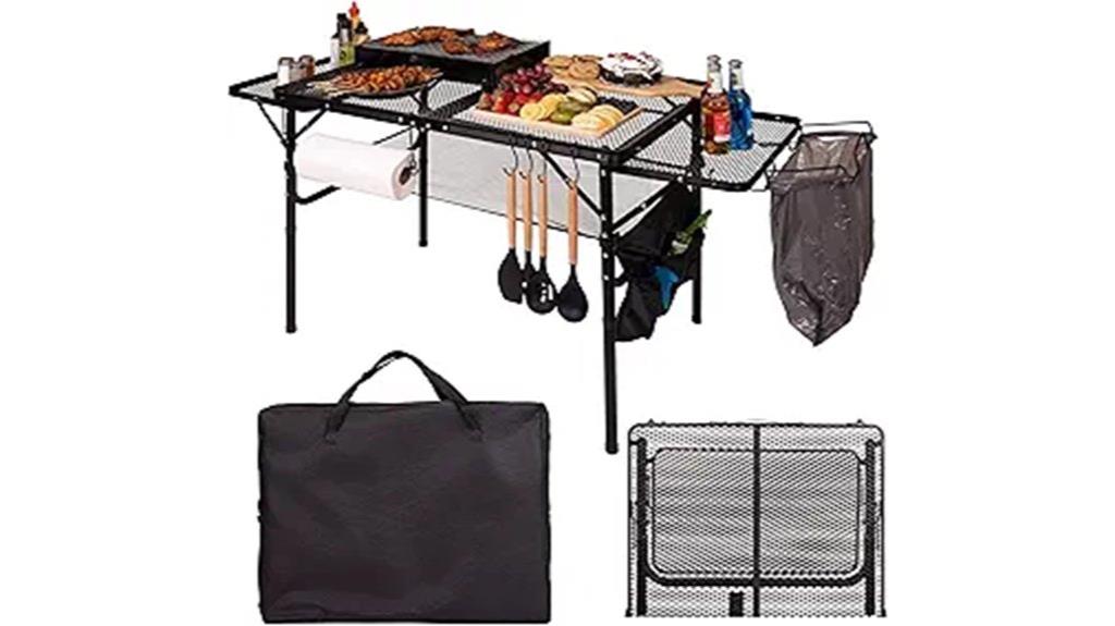 portable adjustable camping table