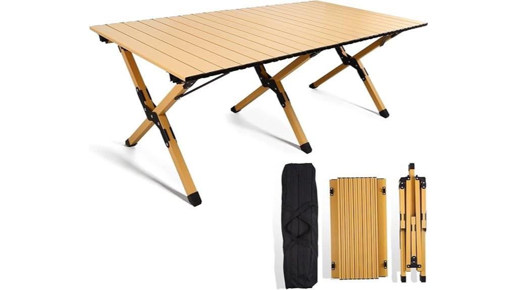 portable aluminum folding table