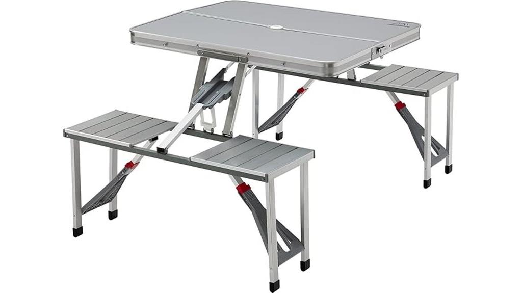 portable aluminum picnic table