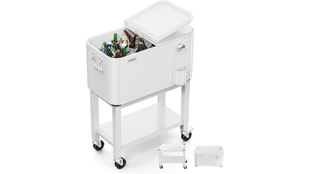 portable cooler with bottle opener