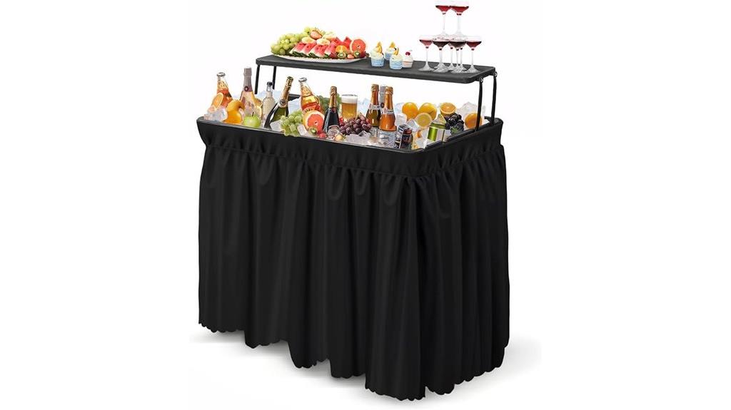 portable cooler with shelf