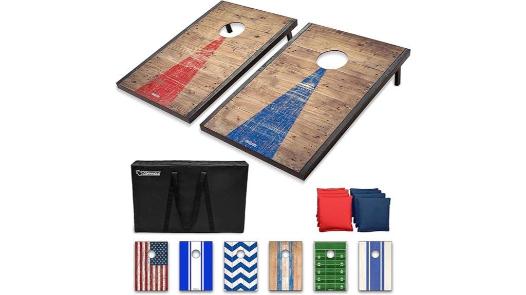 portable cornhole set options
