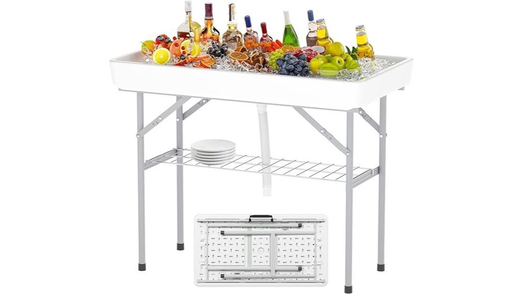 portable ice cooler table