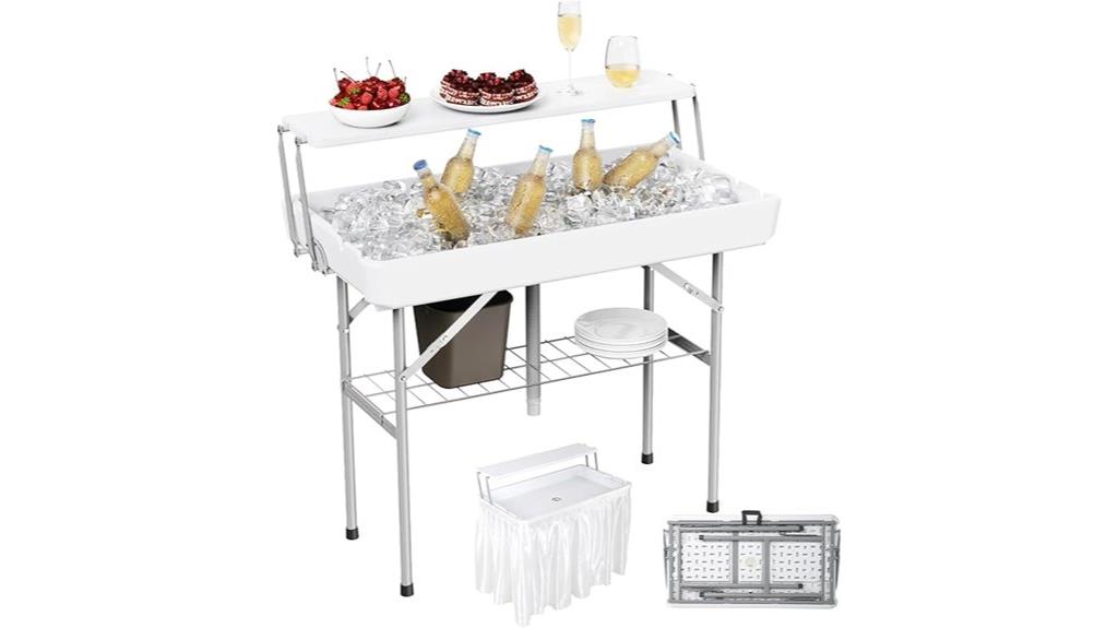 portable ice cooler table