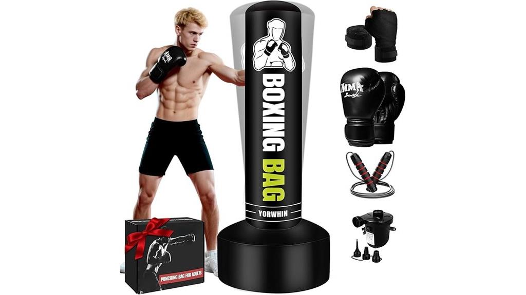 portable punching bag set