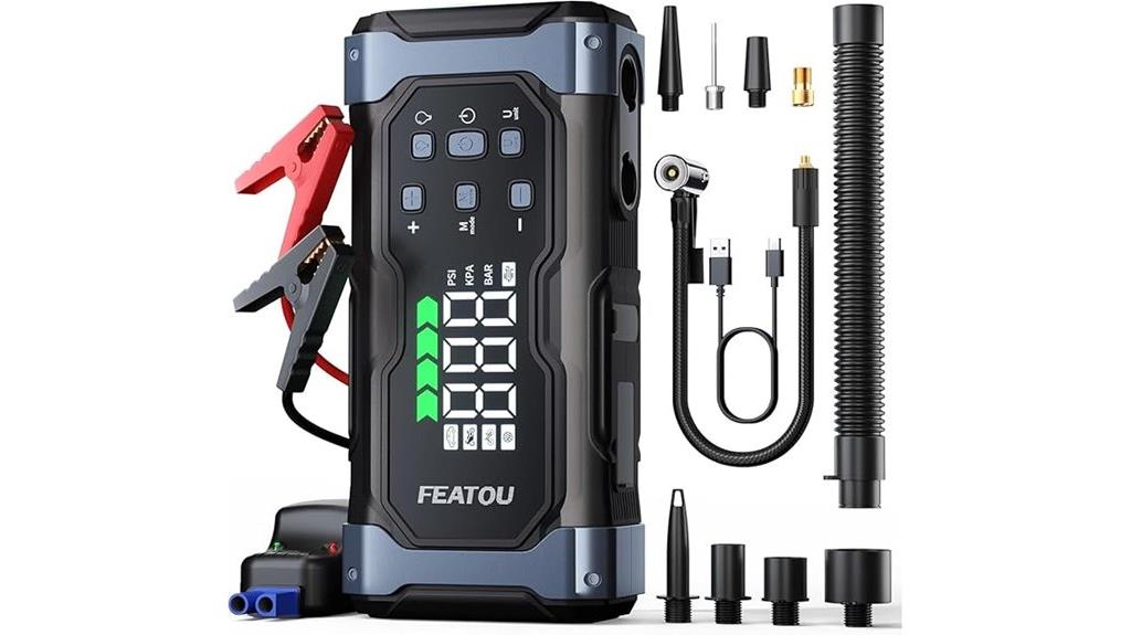 powerful jump starter compressor