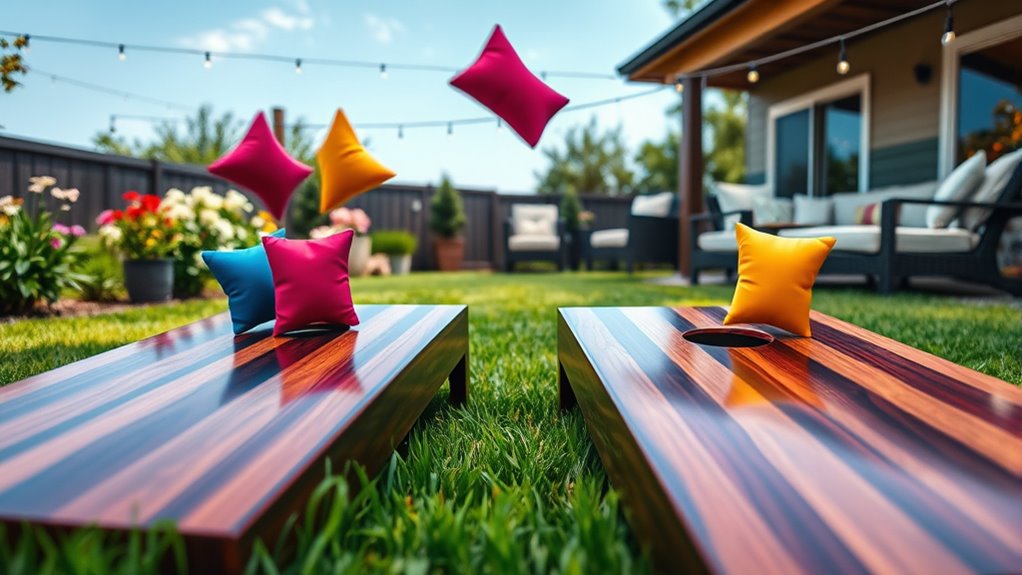 premium backyard cornhole sets