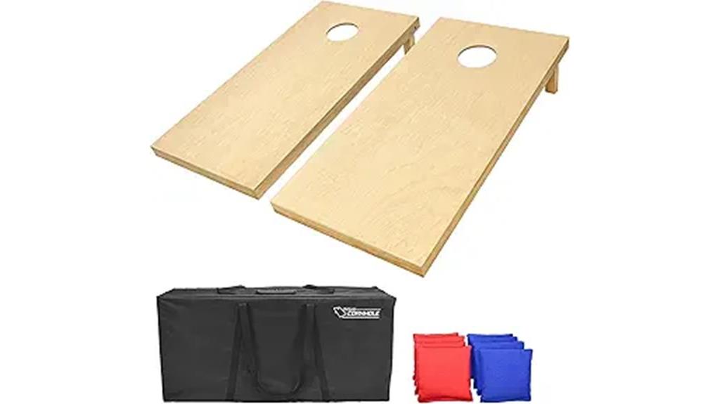 premium solid wood cornhole sets
