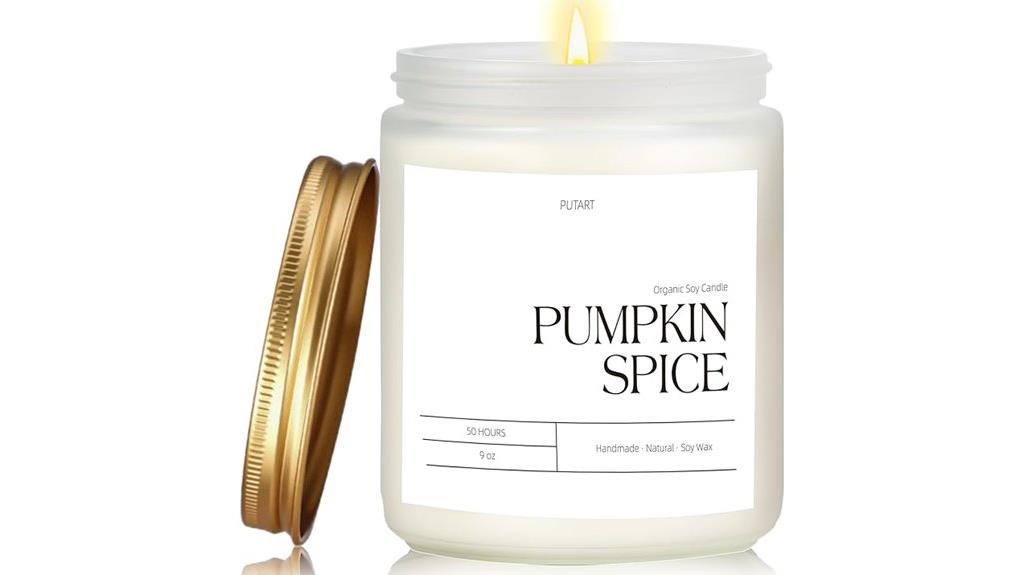 pumpkin spice soy candle