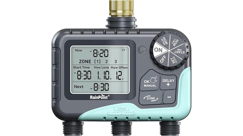 rainpoint 3 zone timer