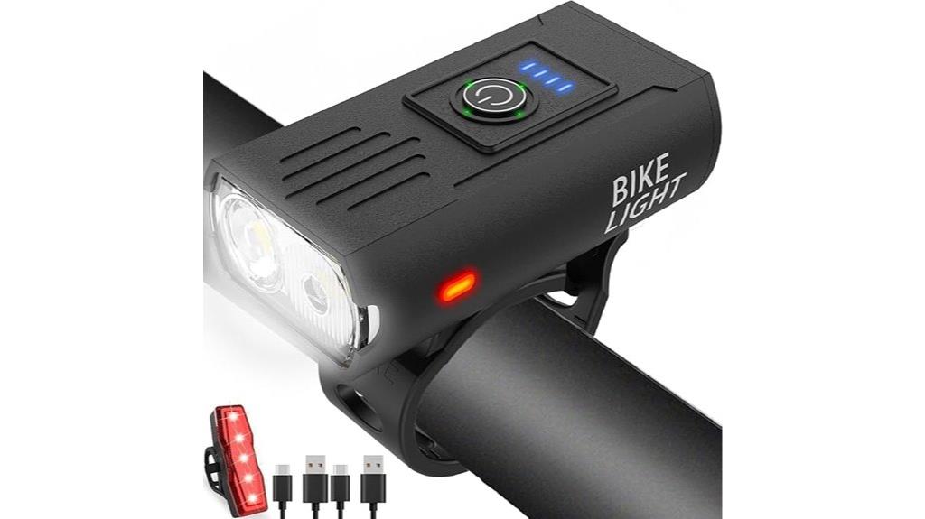 rechargeable bicycle light set