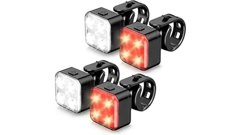 rechargeable bicycle lights set