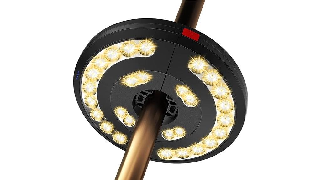 rechargeable led patio umbrella