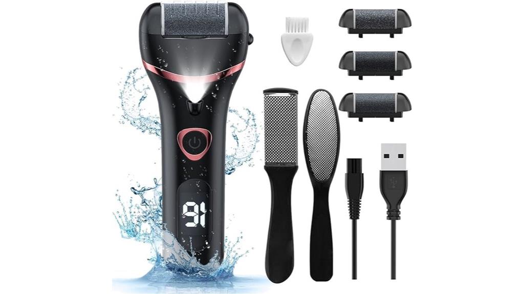 rechargeable portable pedicure device