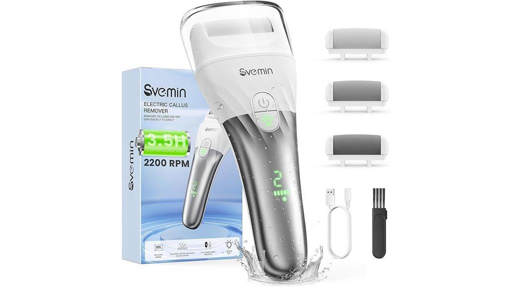 rechargeable waterproof foot scrubber
