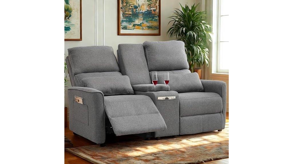 recliner loveseat with storage