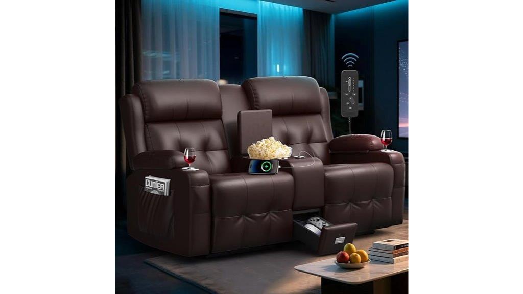 recliner with massage usb