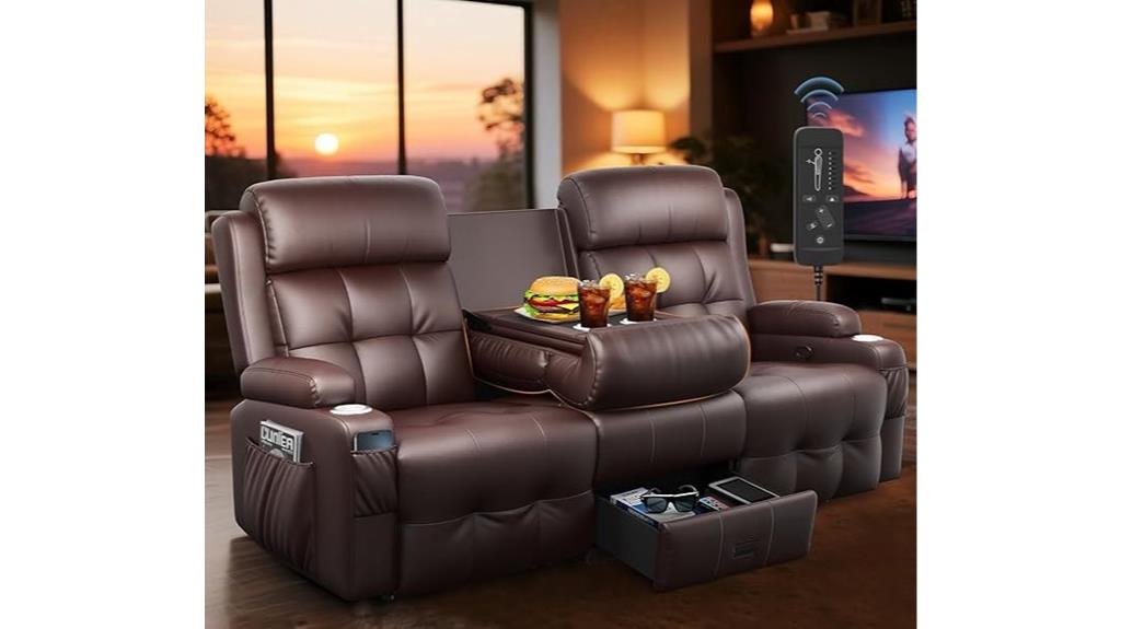 reclining sofa with massage