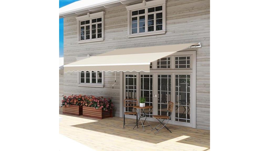 retractable aluminum patio awning